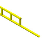 Reinforced track with welded square profiles