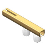 Double guide roller with track