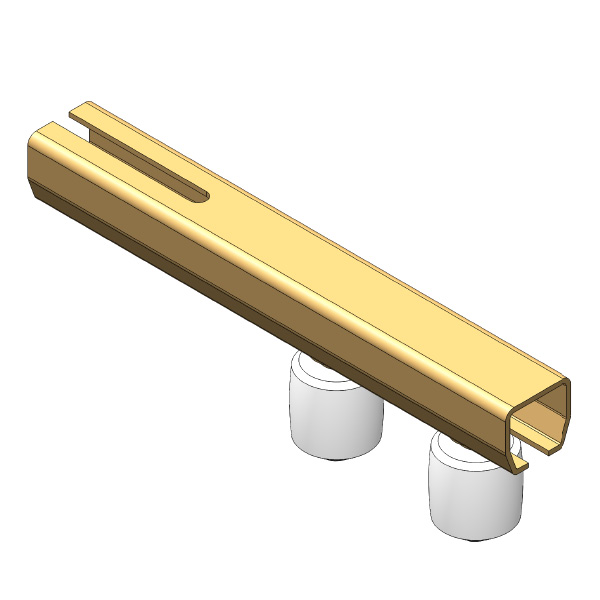 Double guide roller with track