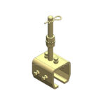 Adjustable bracket with safety device
