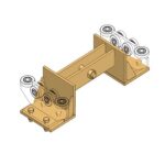 Low headroom assembly for adjusting end carriages