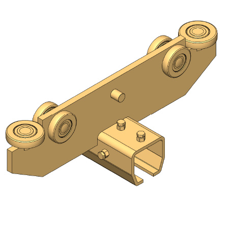 End carriage with track joint